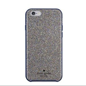 Kate Spade navy multi glitter iPhone 6/6s case